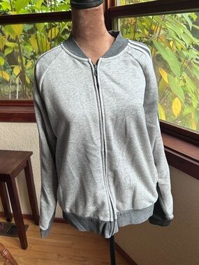 Women's Adidas Lightweight Grey Sweater Jacket (M/L)